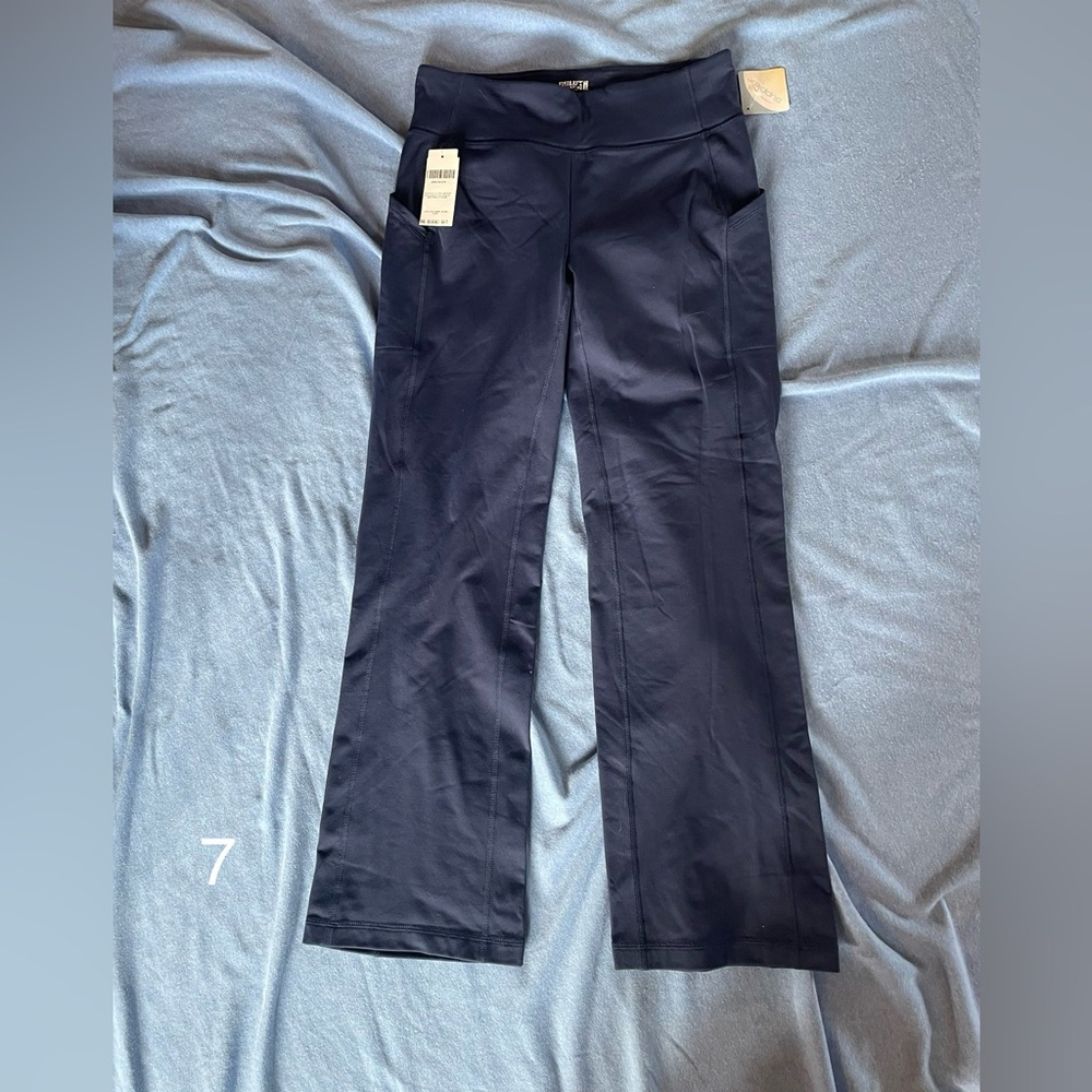 NWT Duluth Trading Company wide leg fleece lined leggings